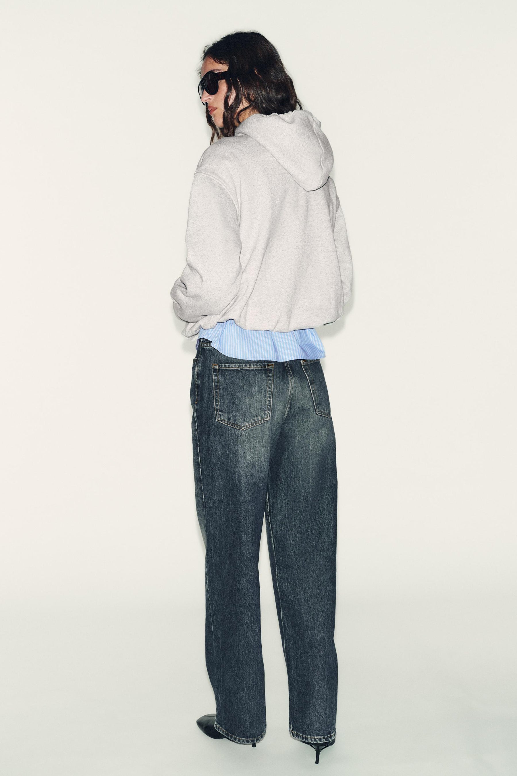 Kapuzenpullover mit Ballonsaum