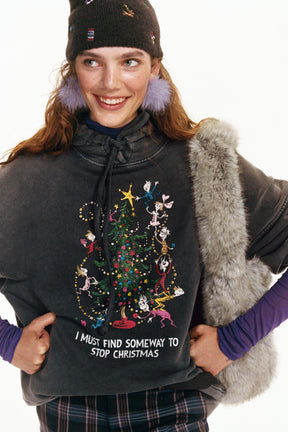 Verblasstes Weihnachts-Sweatshirt