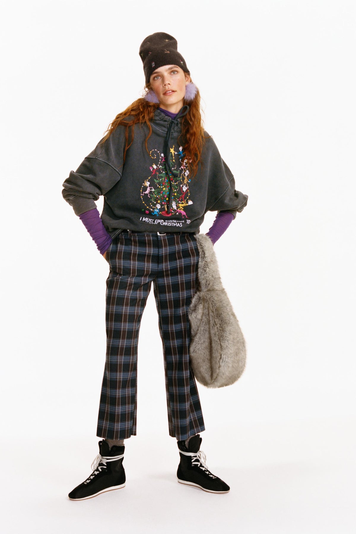 Verblasstes Weihnachts-Sweatshirt