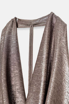 Drapiertes Neckholderhemd