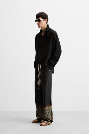 JACQUARD LINEN/COTTON SHIRT - Image 4