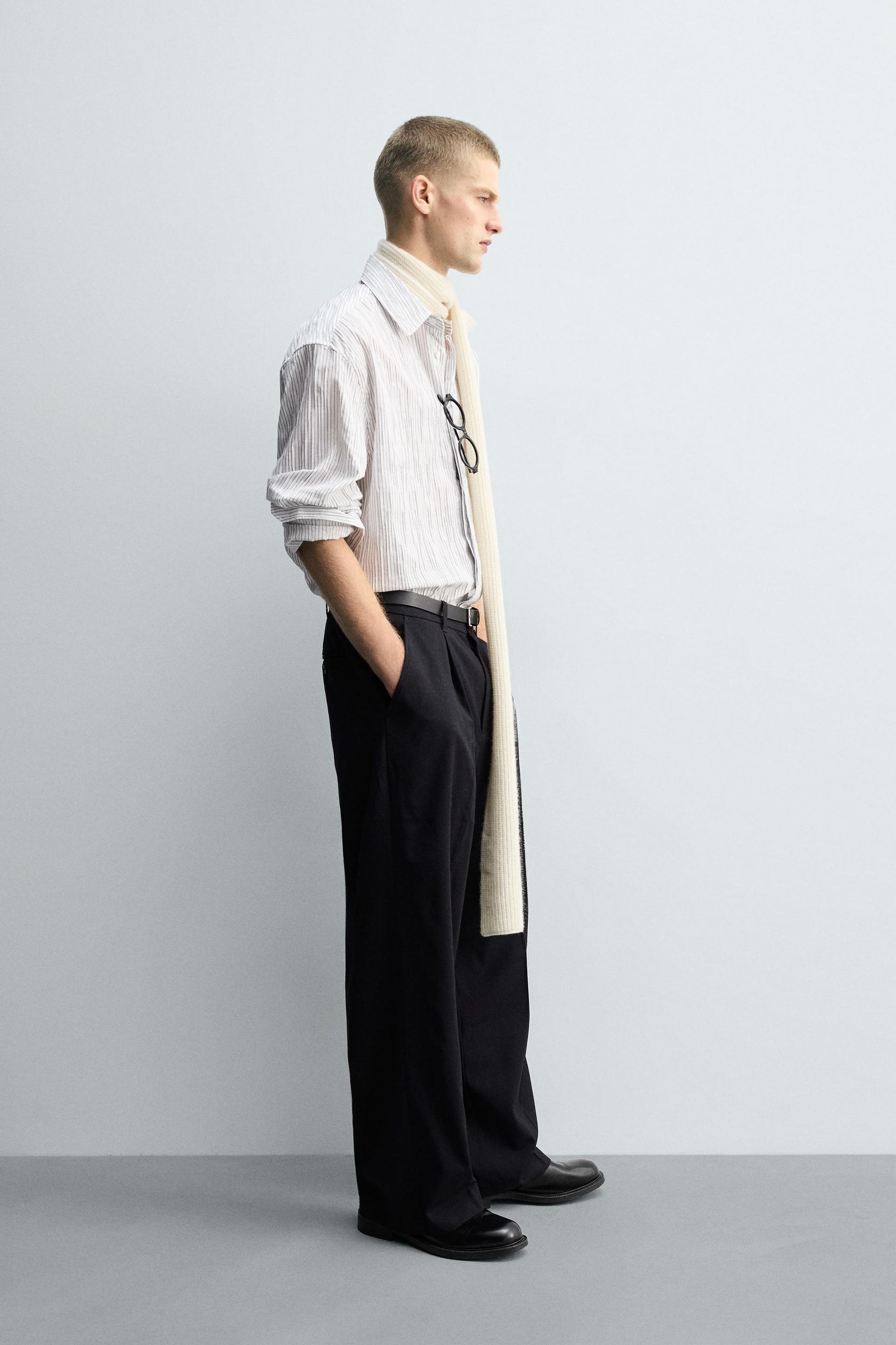 IRREGULAR STRIPED JACQUARD SHIRT - Image 4