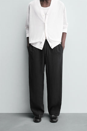 LINEN relaxed fit TROUSERS - Image 2