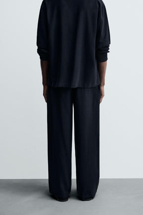 RELAXED FIT TROUSERS WITH BELT - Image 2