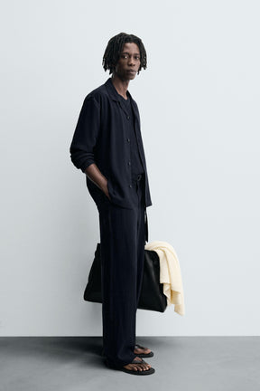 RELAXED FIT TROUSERS WITH BELT - Image 3