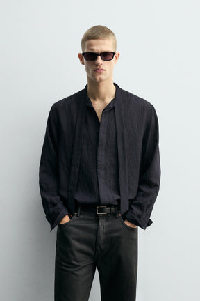 FLOWING SHIRT WITH TIED DETAIL - Image 2