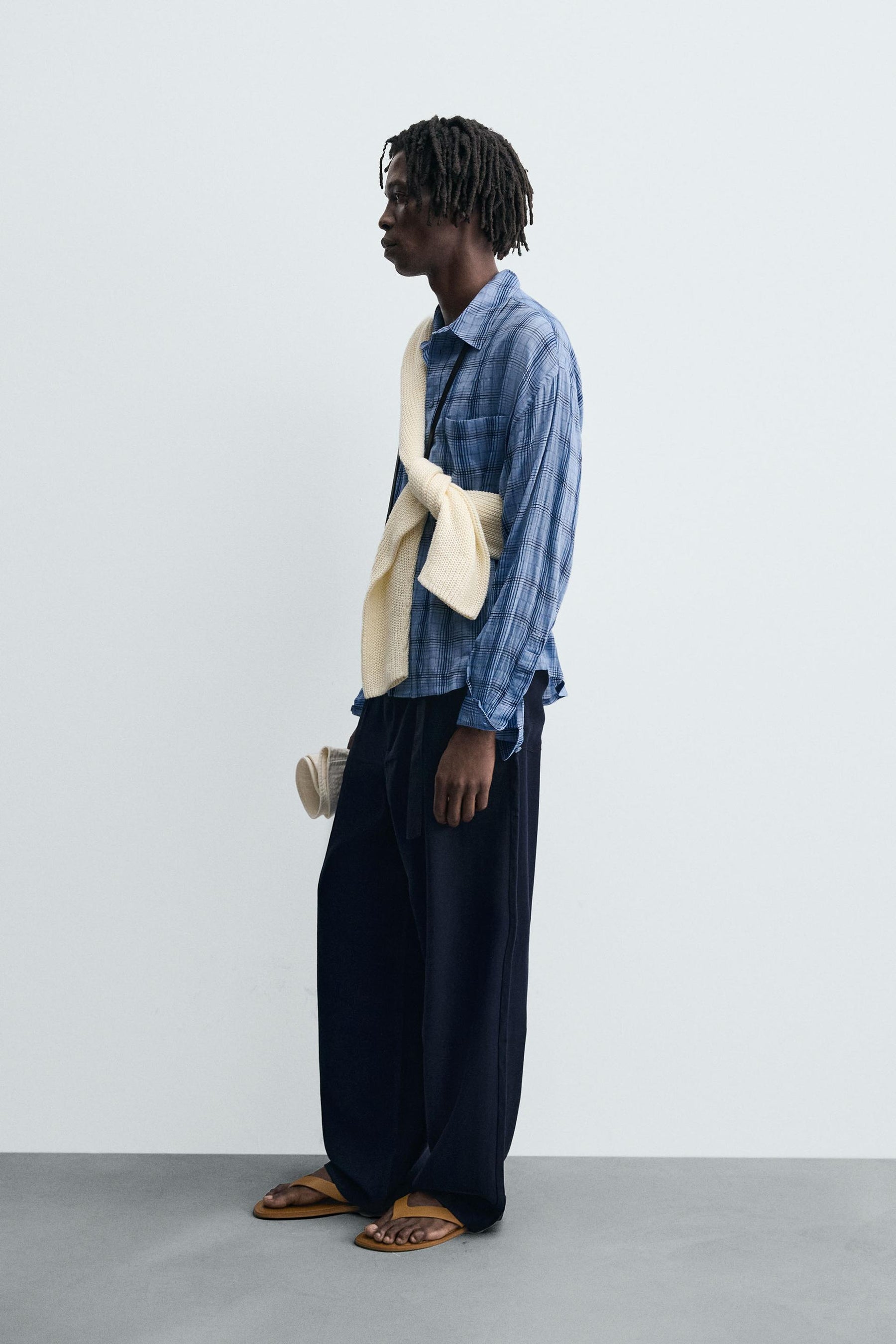 CHECK FLOWING SHIRT - Image 4
