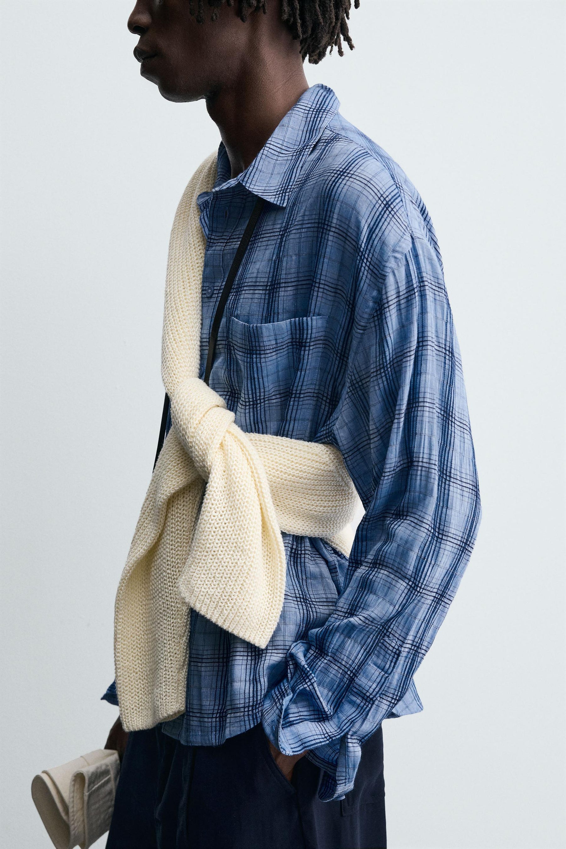 CHECK FLOWING SHIRT - Image 5
