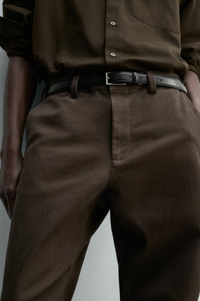 FLARE FIT TWILL TROUSERS - Image 5