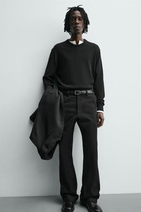 FLARE FIT TWILL TROUSERS - Image 5