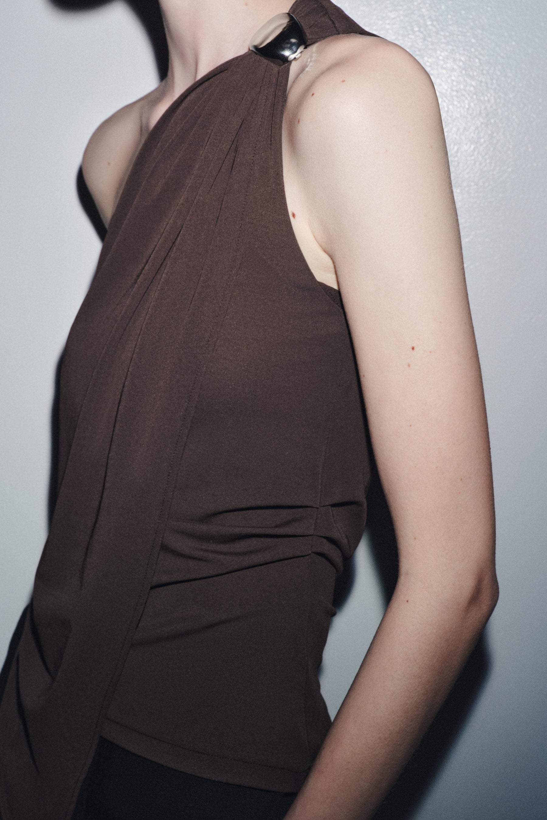 Asymmetrisches Crêpe-Top