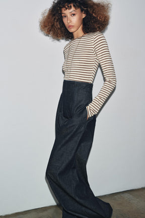 GESTREIFTES LANGARMHEMD