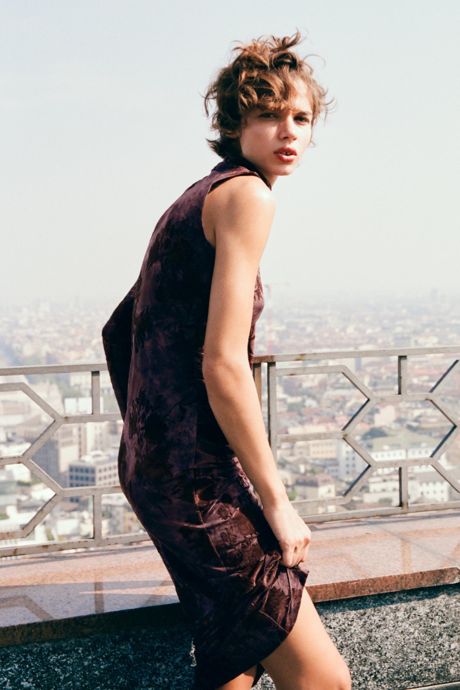 LONG PRINTED SCARF DRESS - Image 3