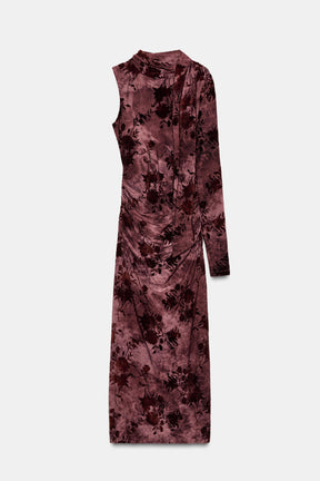 LONG PRINTED SCARF DRESS - Image 6
