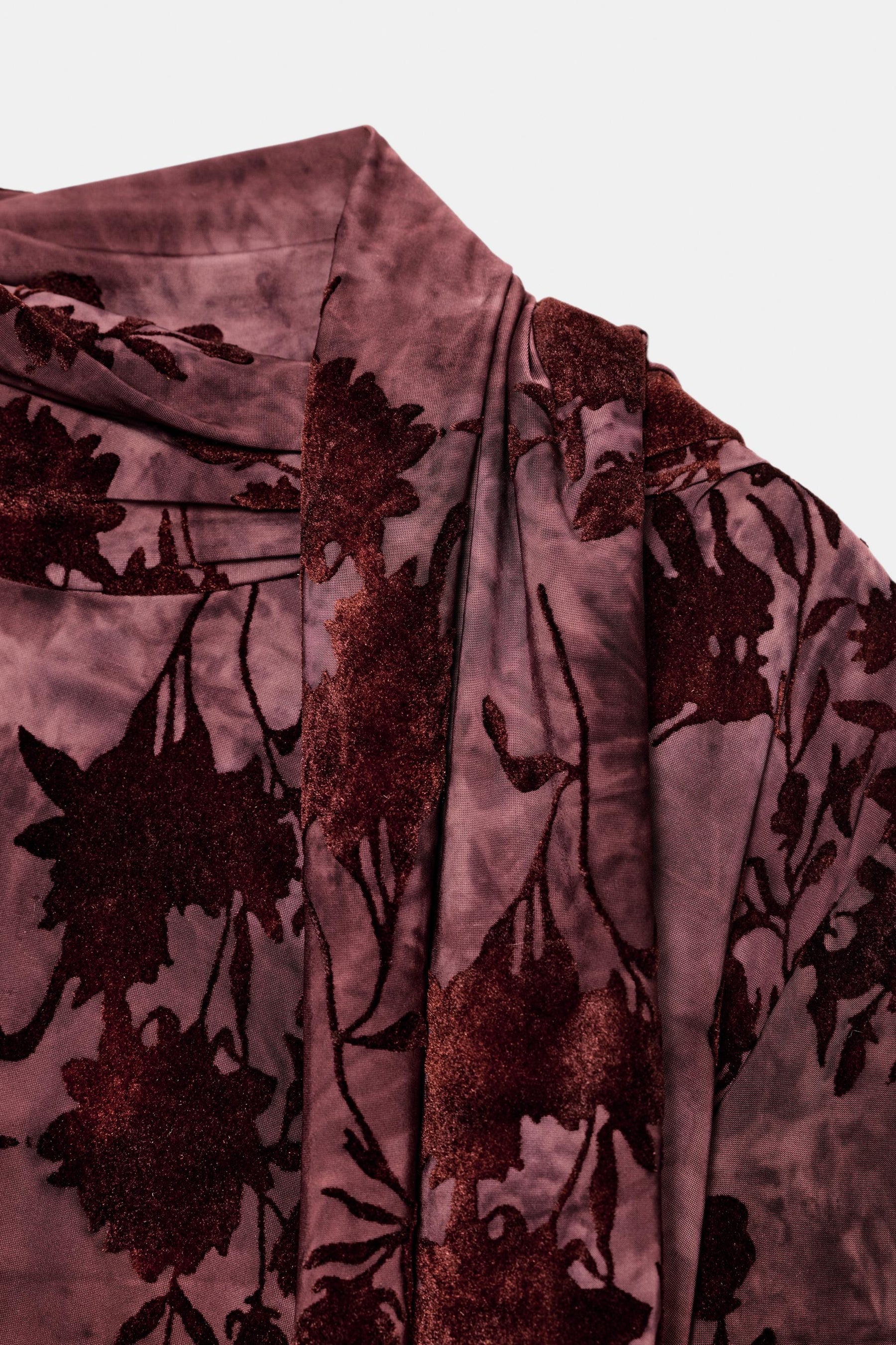 LONG PRINTED SCARF DRESS - Image 8