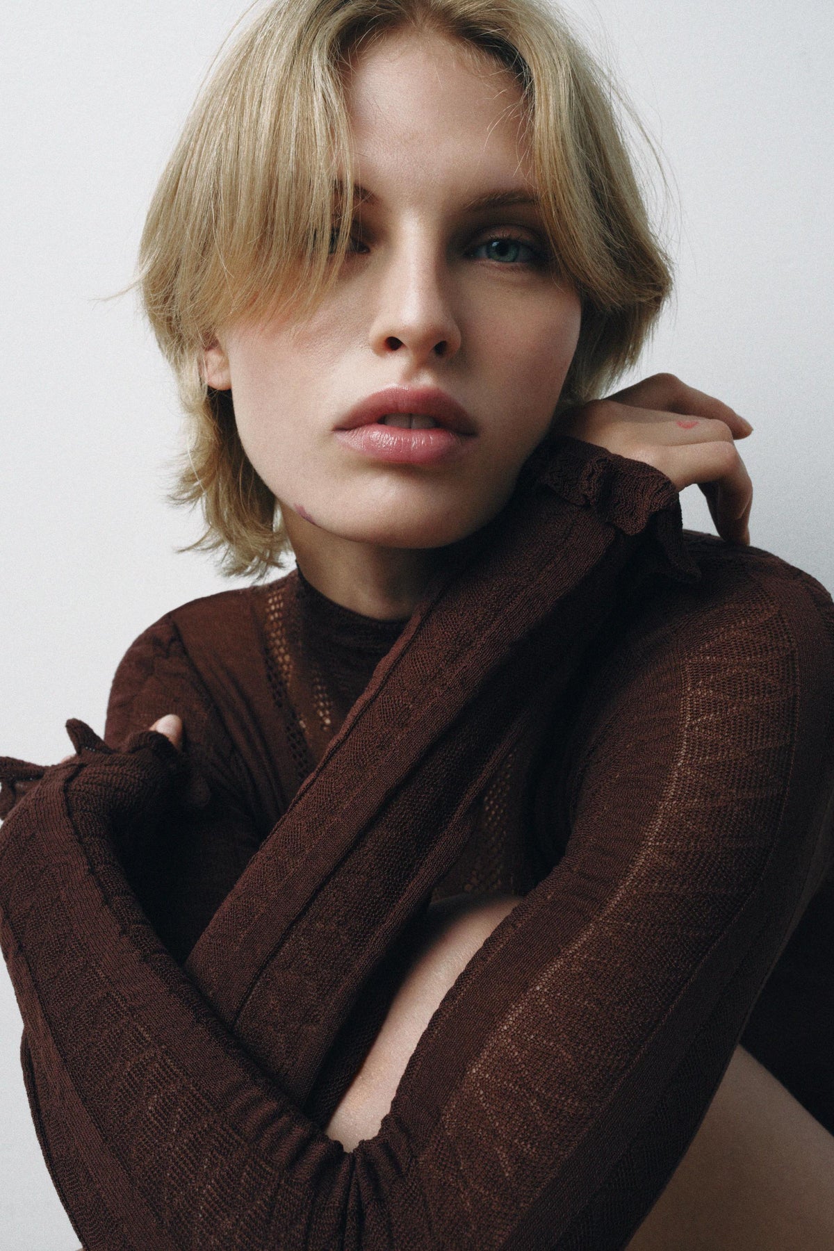 STRICKBody mit Kontrastfarbe