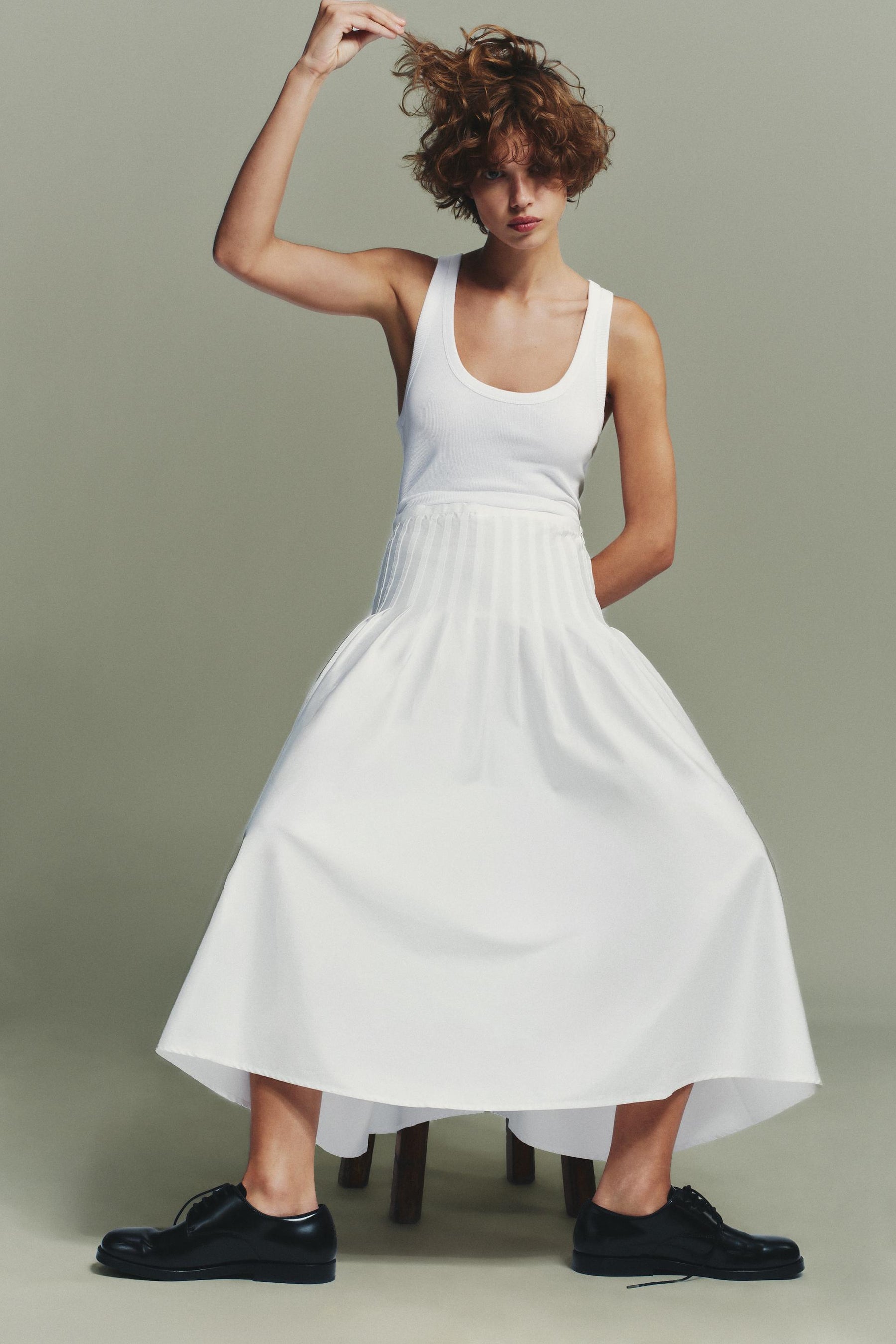 Plissierter Midirock