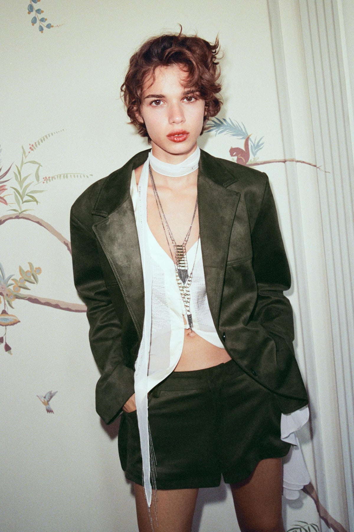 Mini-Shorts in Wildlederoptik