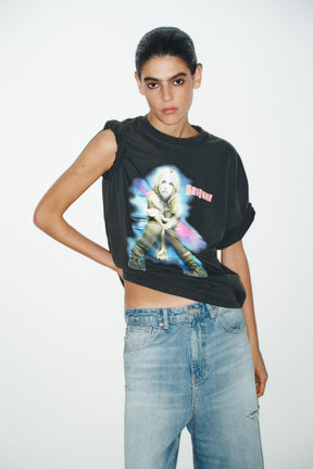 T-Shirt mit Verwaschenem Effekt