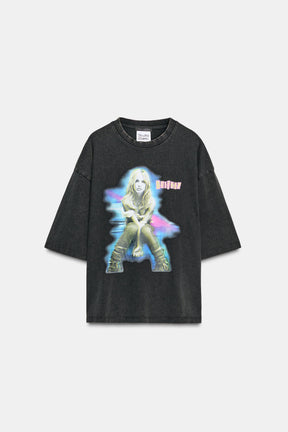 T-Shirt mit Verwaschenem Effekt