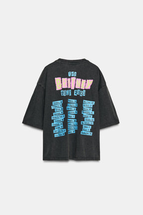 T-Shirt mit Verwaschenem Effekt