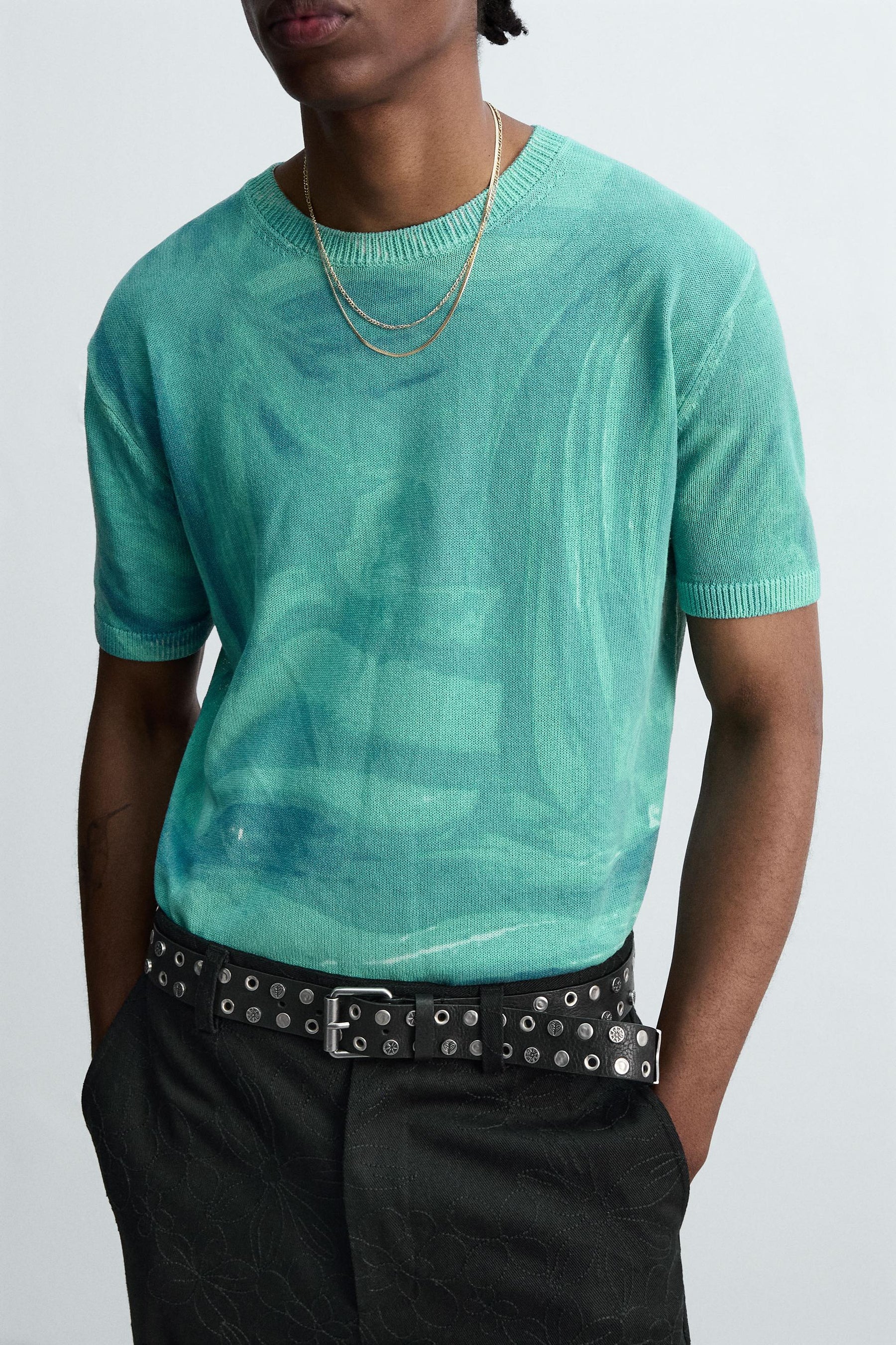 PRINTED GRAPHIC KNIT T-SHIRT - Image 6