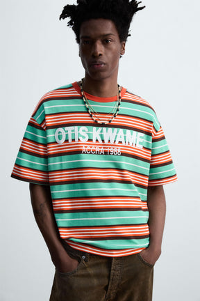 STRIPED EMBROIDERED T-SHIRT - Image 5