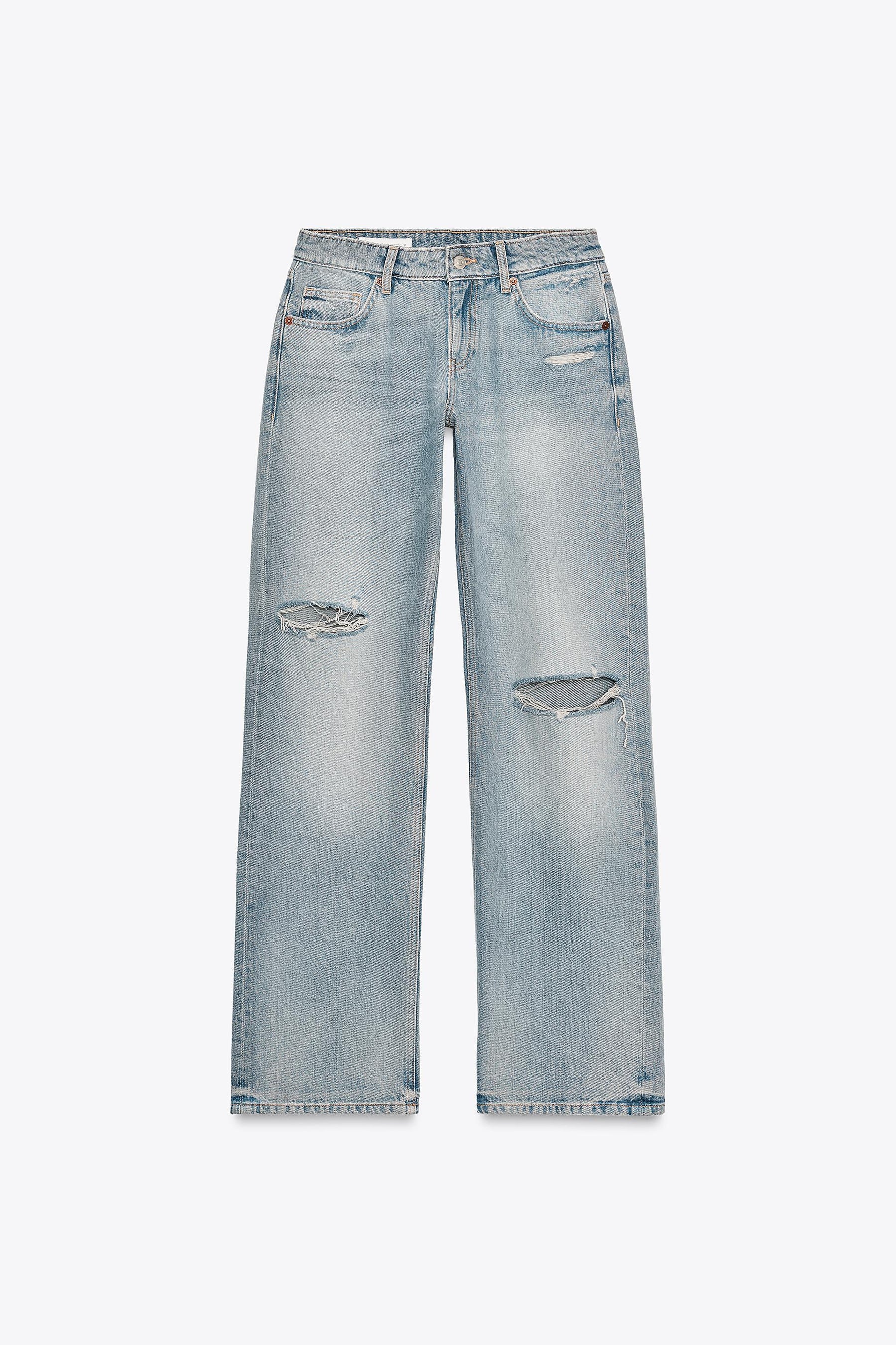 Weit geschnittene Jeans mit Rissen