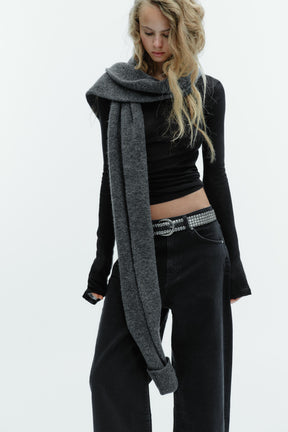 Baggy Jeans mit mittelhohem Bund und umgeschlagenen Beinen