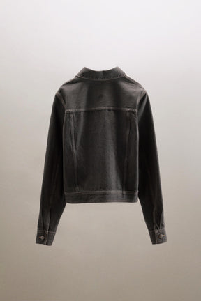 TRF DENIM JACKET WITH PLEATS AND SEAMS - Image 3