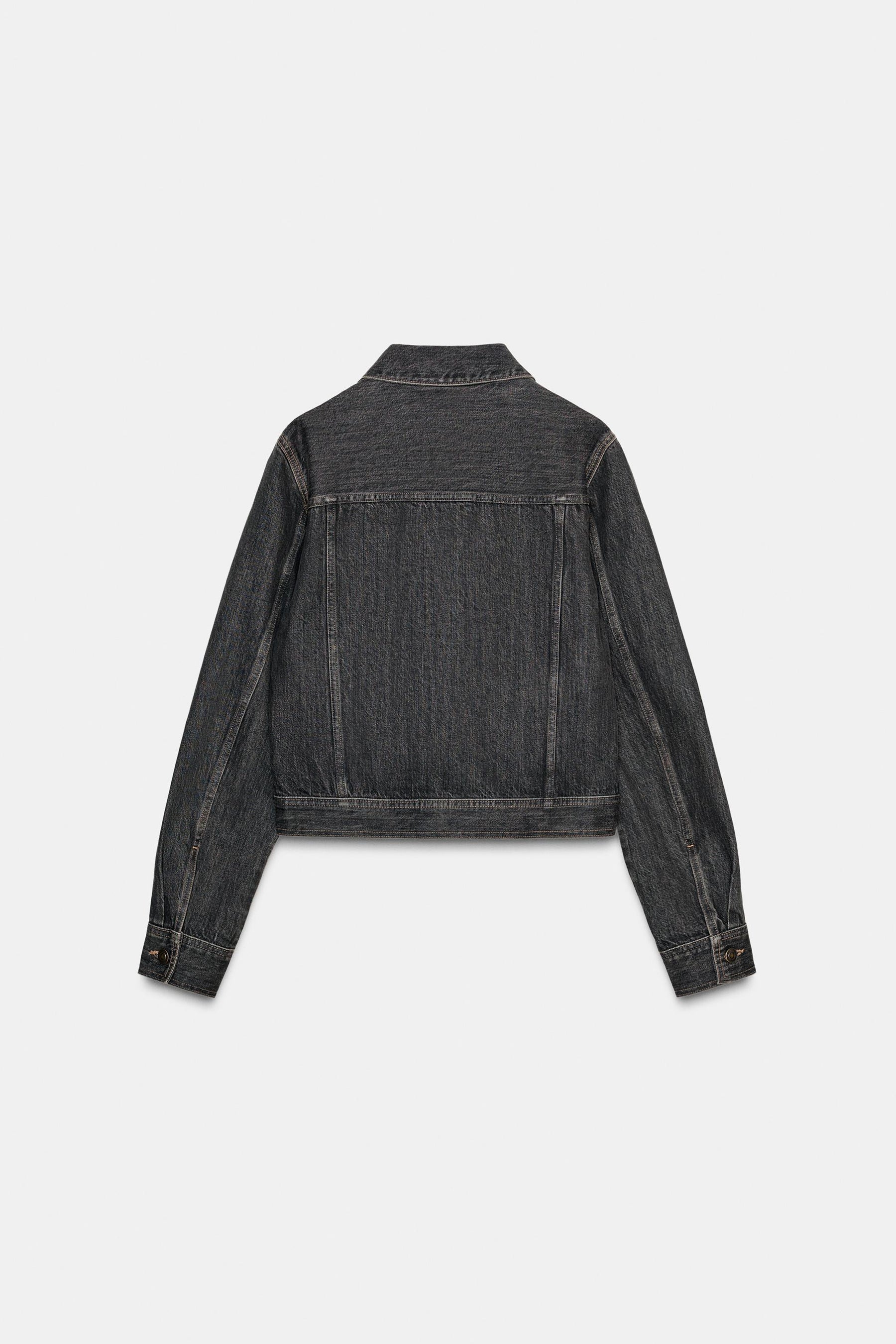 Jeansjacke mit Falten