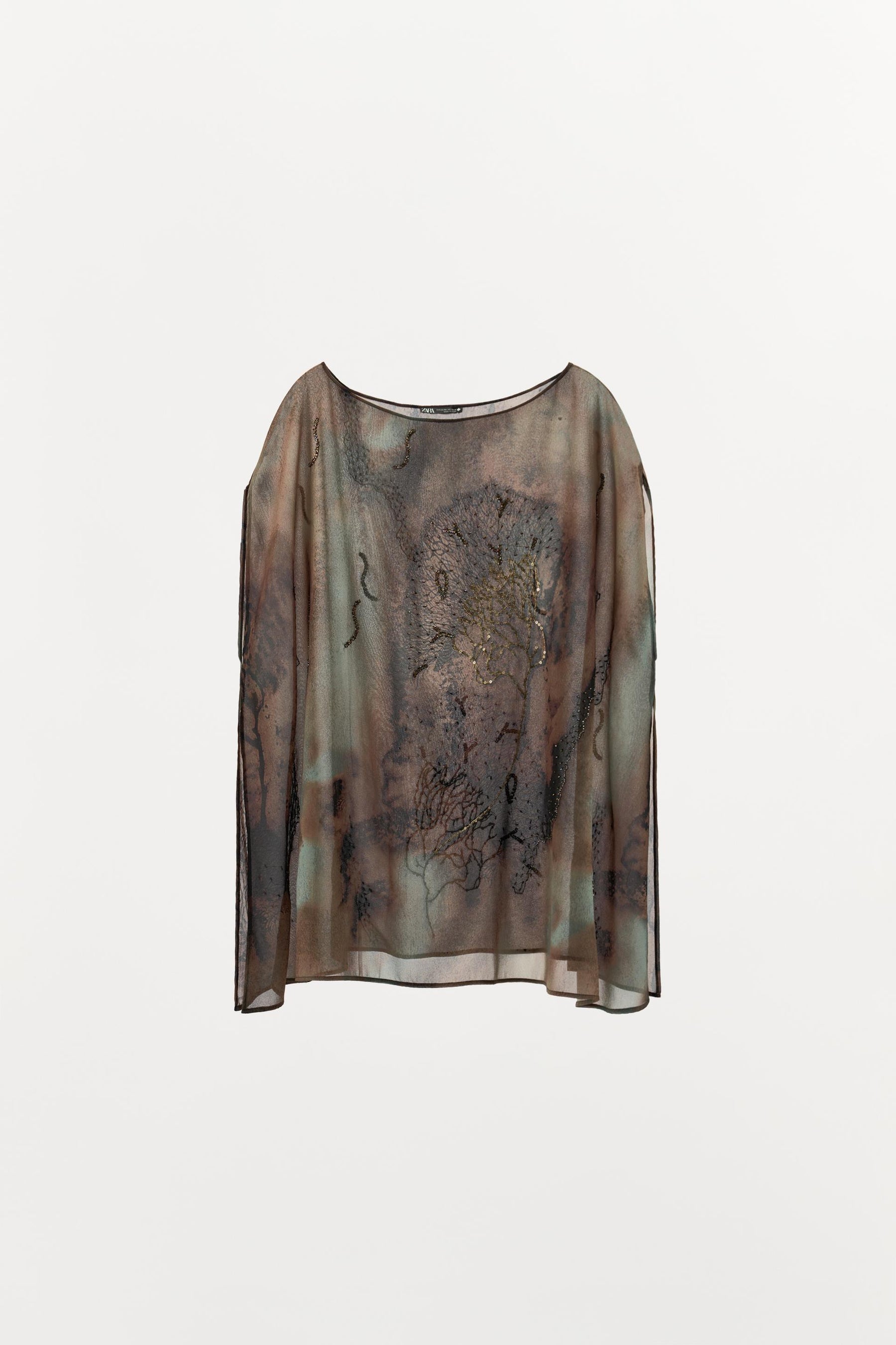 BEDRUCKTES PERLEN-TOP