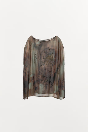 BEDRUCKTES PERLEN-TOP