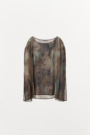 BEDRUCKTES PERLEN-TOP