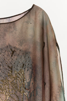 BEDRUCKTES PERLEN-TOP