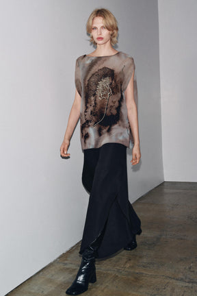 BEDRUCKTES PERLEN-TOP