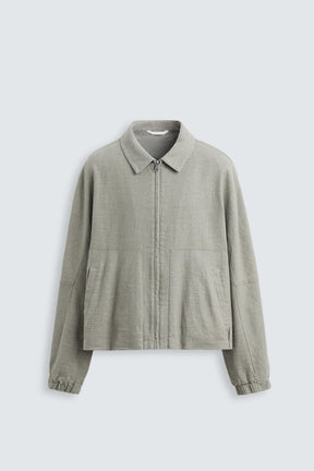LINEN/COTTON TEXTURED JACKET - Image 6