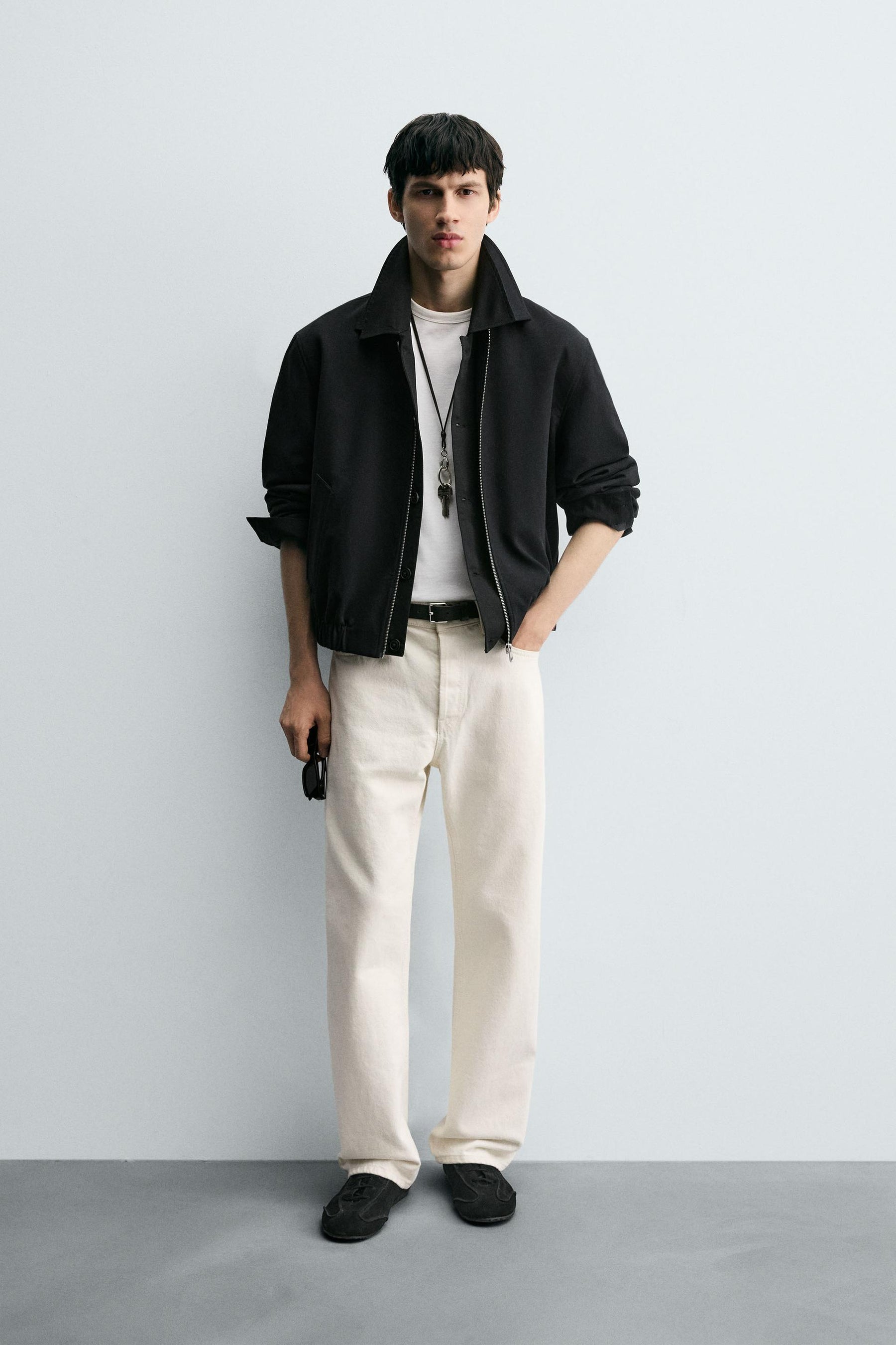 TEXTURED TWILL JACKET - Image 1