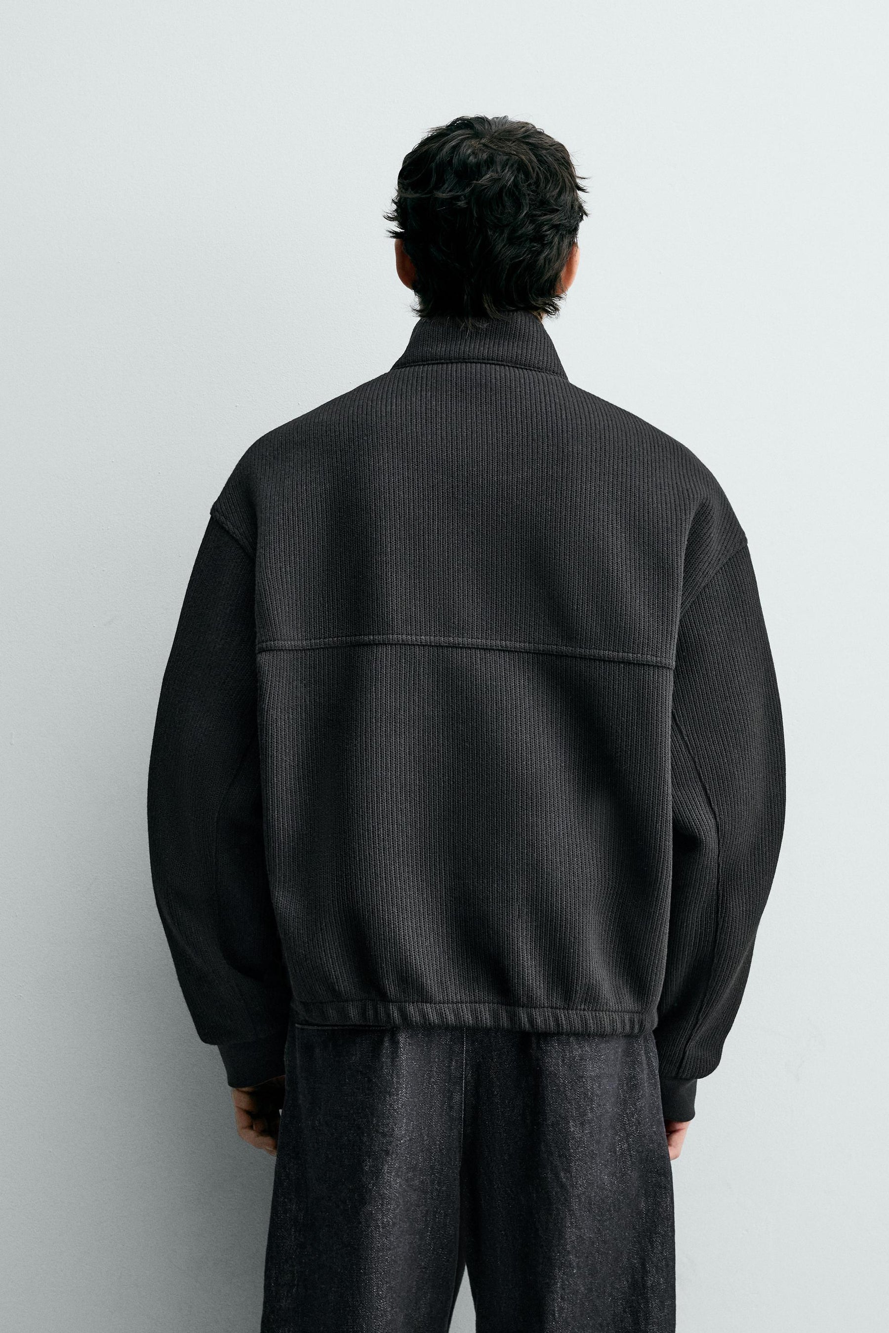 RIBBED BOXY FIT JACKET - Image 3