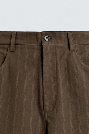 BALLOON FIT STRIPED JACQUARD TROUSERS - Image 9