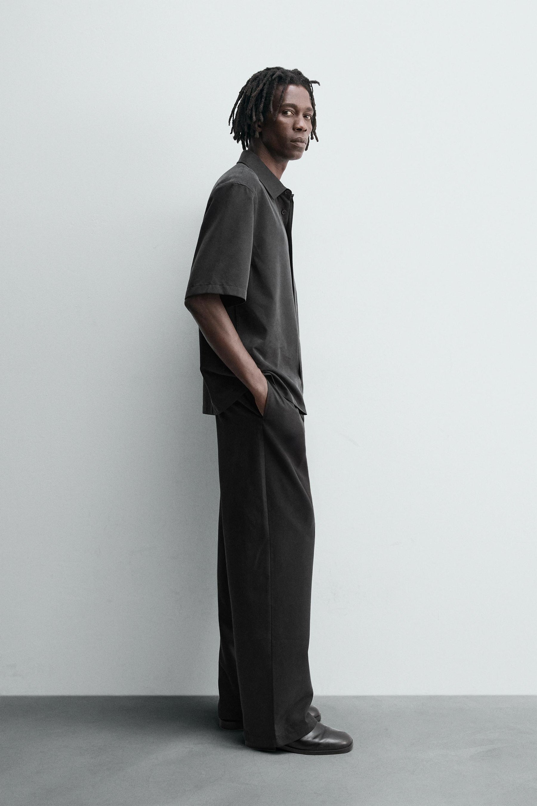 FLOWING RELAXED FIT TROUSERS - Image 3