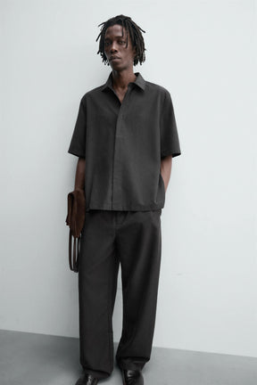 FLOWING RELAXED FIT TROUSERS - Image 4