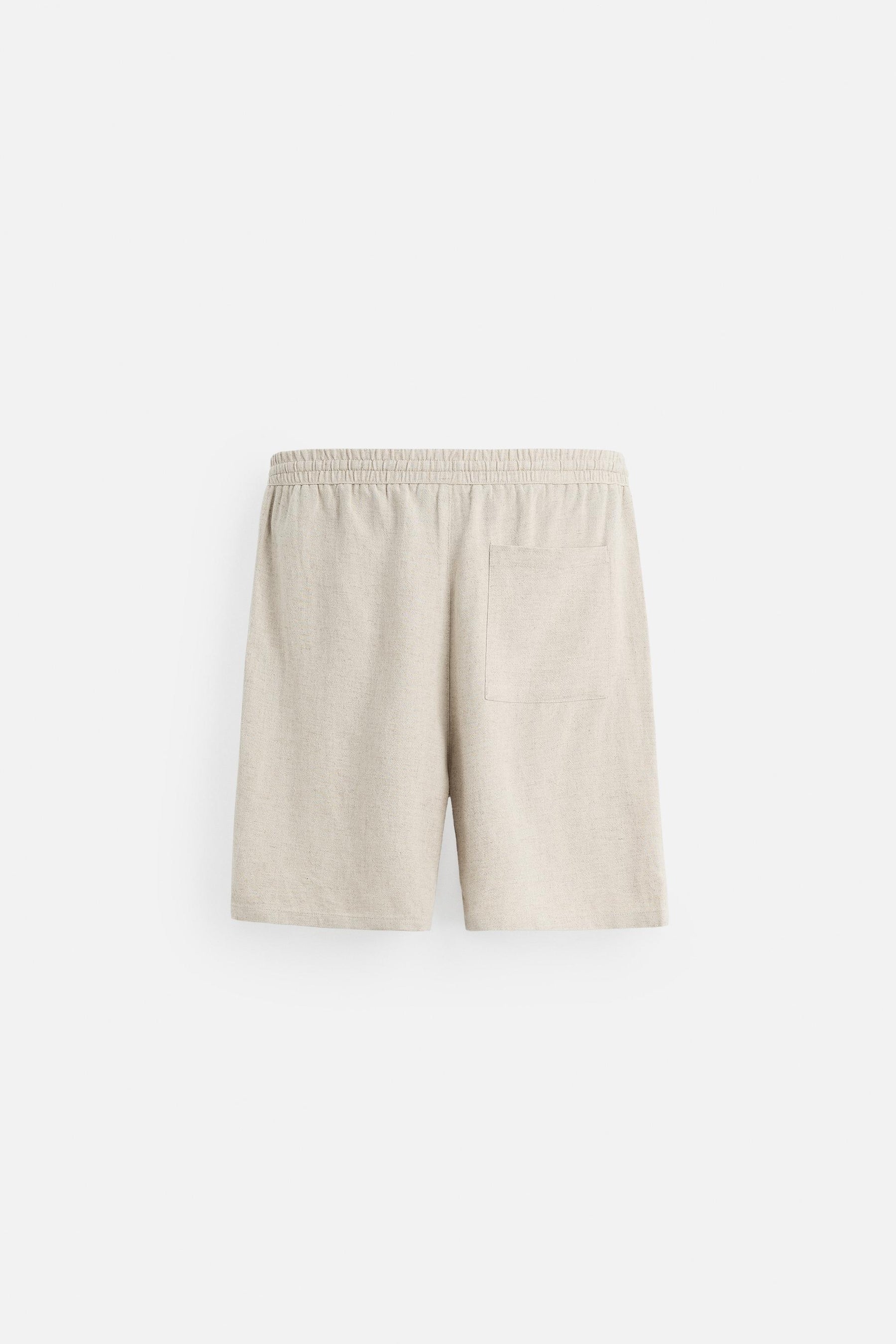 LINEN - VISCOSE BERMUDA SHORTS - Image 7