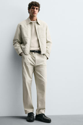 TEXTURED CANVAS TROUSERS - Image 5