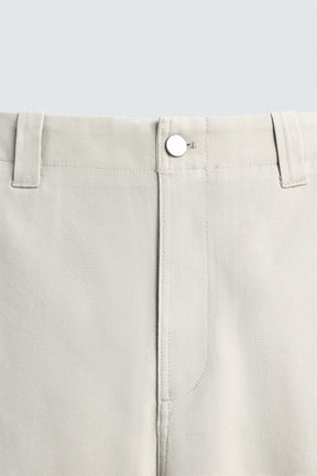 TEXTURED CANVAS TROUSERS - Image 8