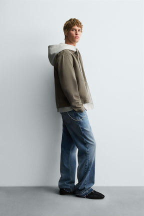 DENIM ZIP-UP OVERSHIRT - Image 4