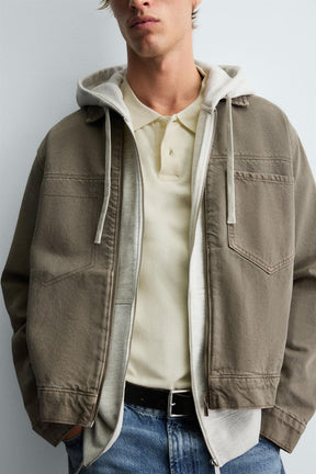 DENIM ZIP-UP OVERSHIRT - Image 5