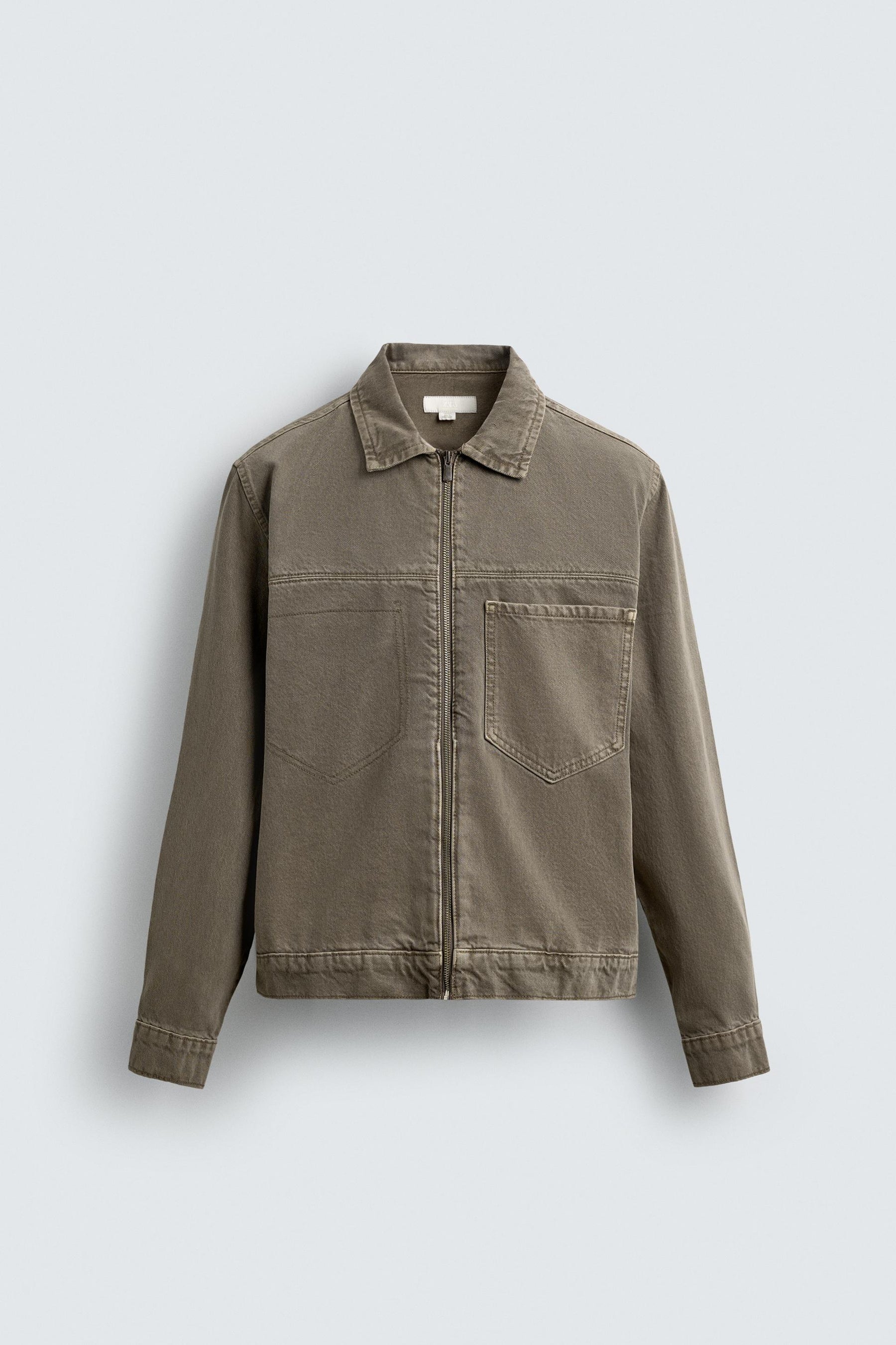 DENIM ZIP-UP OVERSHIRT - Image 7