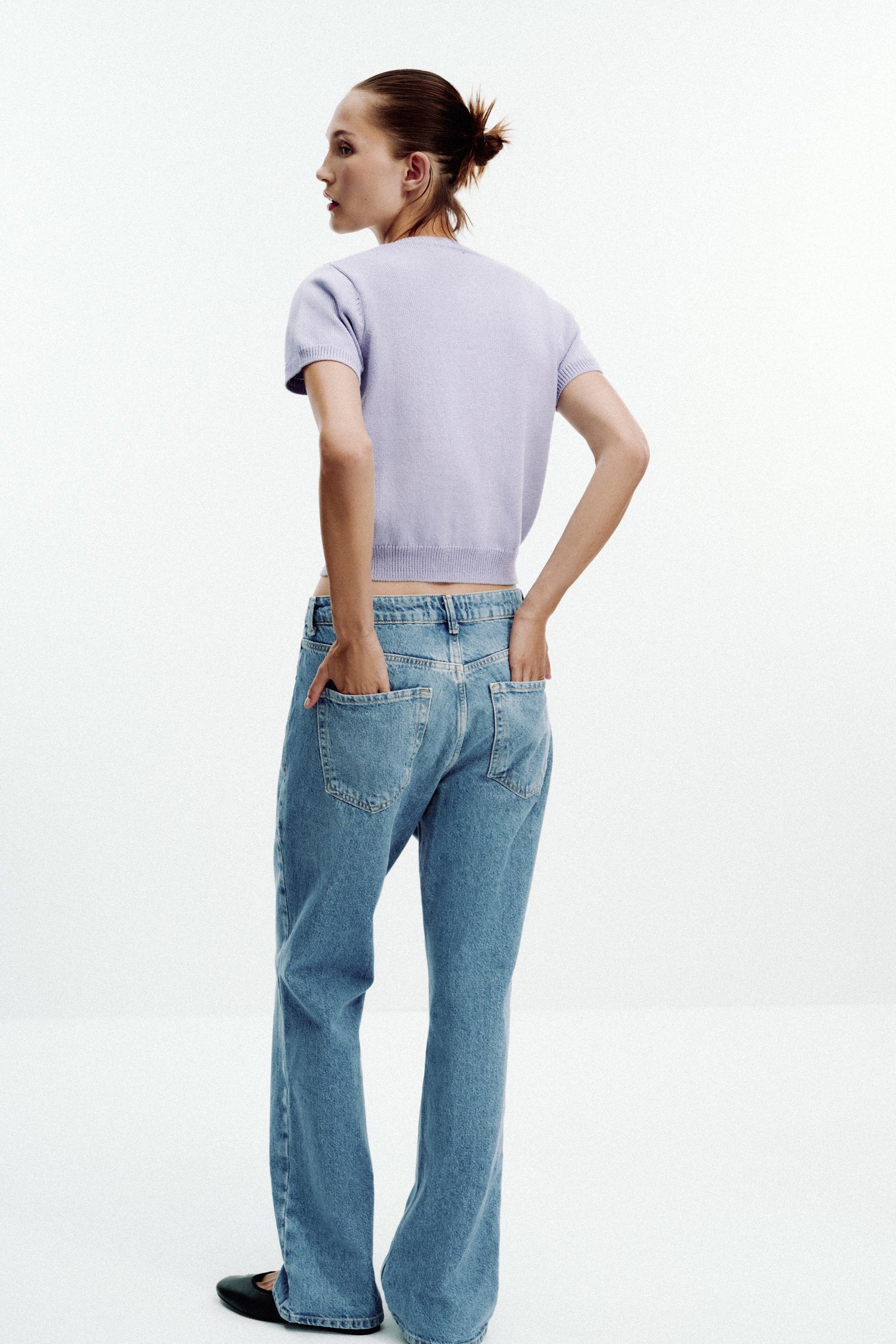 CARDIGAN WITH FAUX PEARL TIES - Image 4