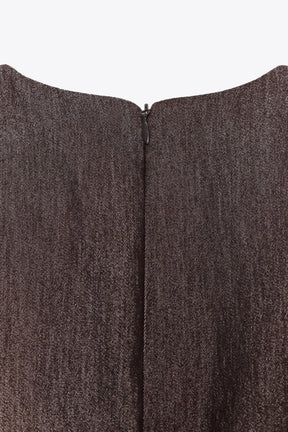 CONTRAST TOPSTITCHING MIDI DRESS - Image 6